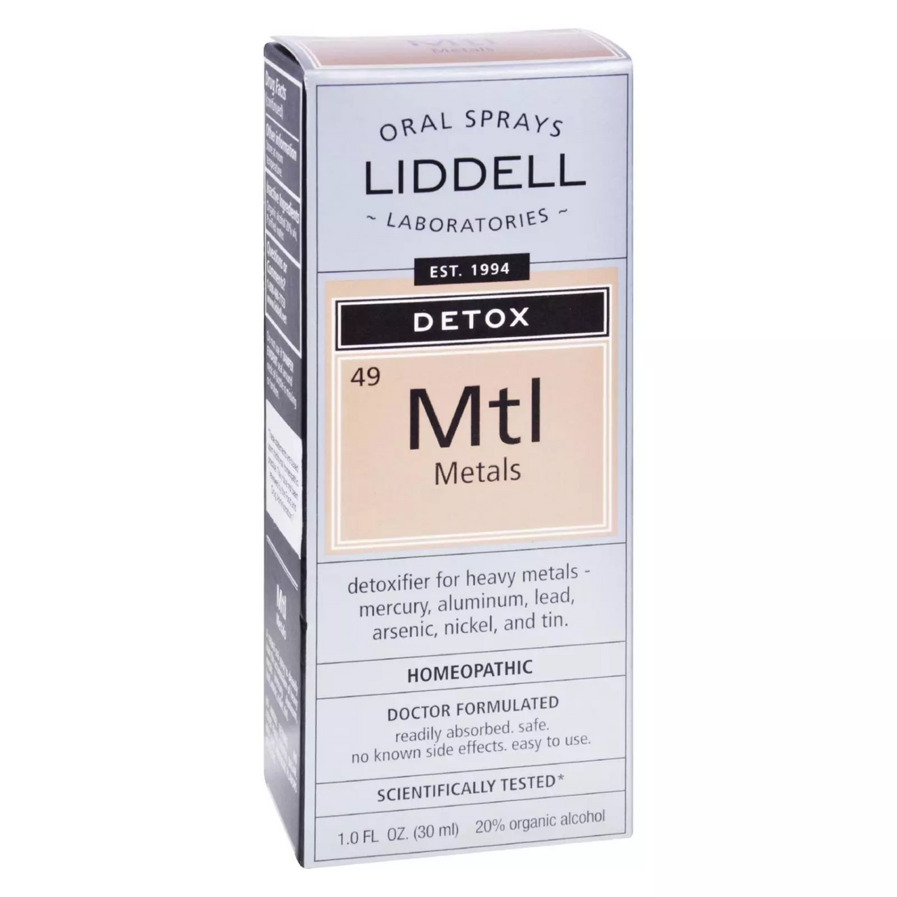 Liddell Laboratories Detox Metals Homeopathic Oral Spray, 1 Oz